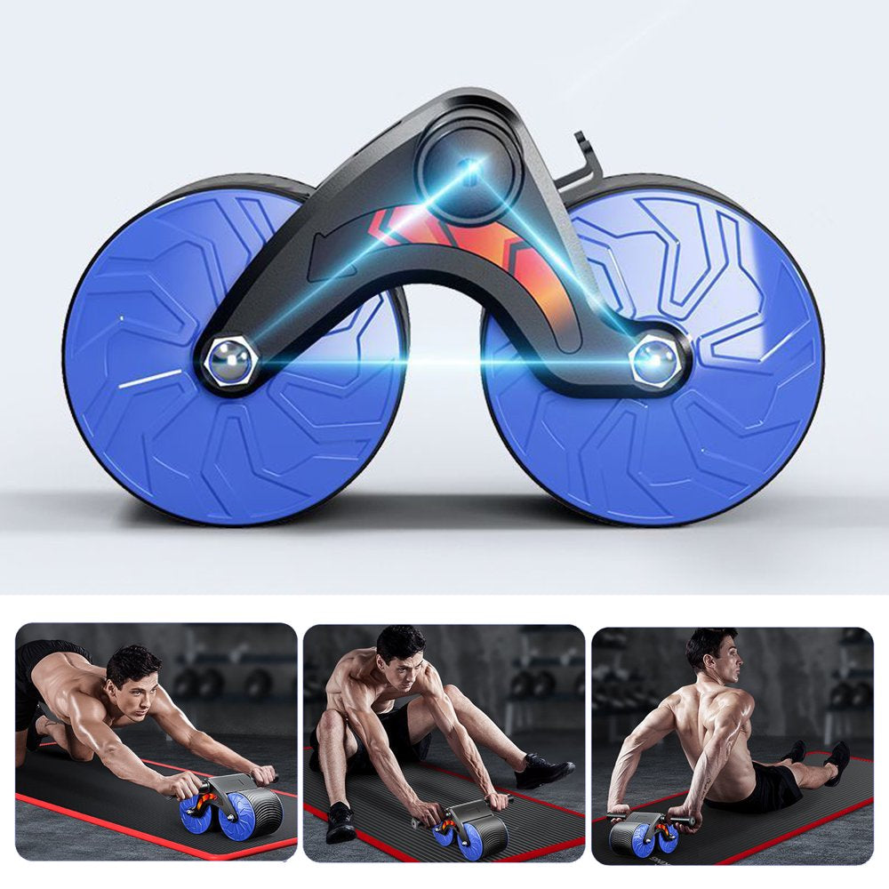 2023 New Ab Abdominal Exercise Roller Elbow Support, Abs Roller Wheel Core Exercise Equipment, Automatic Rebound Abdominal Wheel Orange